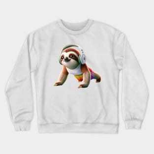 Groovy Sloth Beats – Slow Jams and Chill Vibes Tee Crewneck Sweatshirt